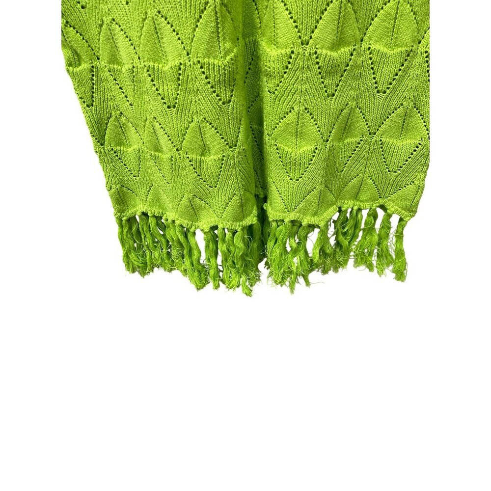 Dodo Bar Or Simmons Green Crochet Pointelle Knit Maxi Dress Sz 46 US10 Large NEW - Picture 10 of 13